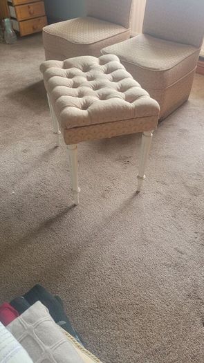 2 x bedroom chairs and matching  stool.