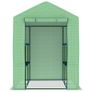 Greenhouse with Shelves Steel 143x143x195 cm Image 7