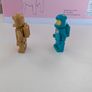 100% Lego 21358 Pearl Gold & Teal Classic Space Minifigure  Astronaut Spacemen Image 2
