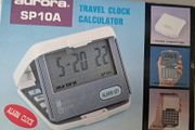 Aurora SP10a - Desk clock and Electronic Calculator  - New Old Stock