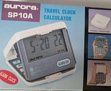 Aurora SP10a - Desk clock and Electronic Calculator  - New Old Stock