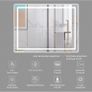 Bathroom Mirror with LED Lights, 500x700 MM Illuminated Backlit Image 4