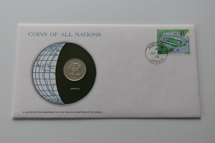 Jamaica 1979 Coin Stamp cover BUNC