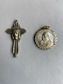 Pope John Paul II medal and Cross