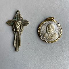 Pope John Paul II medal and Cross