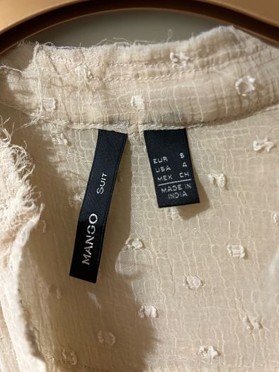 Mango sheer sleeveless top