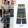 Fab Zara Bloggers Satin Multi Coloured Wide Leg Image 3