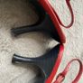 Vintage red sling back shoes. Image 3