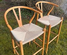 2 Wishbone Style Bar Chairs