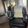 Two Leather reclining armchairs Image 10