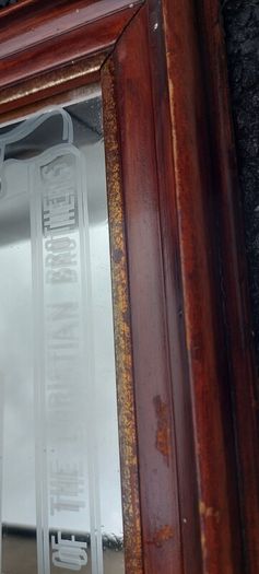 Dr Edmund Rice founder of the Christian brothers etched mirror,came from a old school,hard to come by ,heavy,lovely display,a piece of irish history,,hard to come by, buyer collects,sold as seen ,sorry pics not more clearer,I gave wood a light polish.