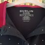 Dublin Black & Pink Polo Shirt With Silver Dot Design. With Embroidery. Size 10/Small. Image 7
