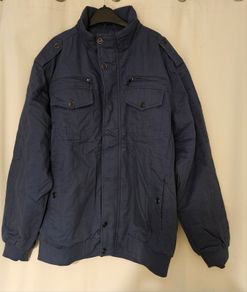 Mens Medium Size Casual Jacket. Warm  Fleece Lined Inside. New With Tag Navy In Colour