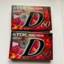 2x TDK D60 Blank Audio Cassettes (New & Factory Sealed) Type 1 Normal Bias Image 6