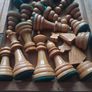 Quality Large Wooden Folding Chess Set 14x14 Inches Board Game Image 8
