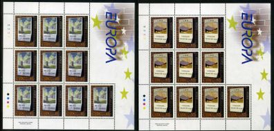 2003 Ireland Europa Posters Commemorative  Sheetlets Plate 1A1A1A1A Mint Never Hinged (MNH)