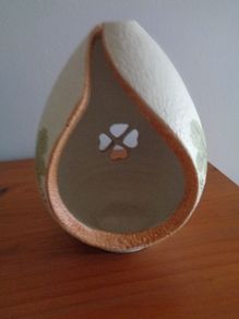 Hand Painted Pottery T Light Holder for Sale