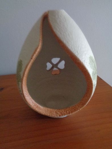 Hand Painted Pottery T Light Holder for Sale