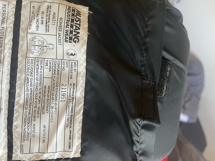 Mustang Life Jacket / Buoyancy Aid Bomber Jacket
