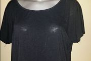 Black short  top unique back size UK16 EUR44 Postage included