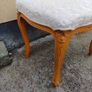 Vintage French Style Wooden Stool Image 2