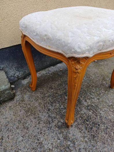Vintage French Style Wooden Stool