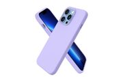 Liquid Silicone Shockproof Case For iPhone 13 Pro Luxury Soft Phone Cover Purple New - FHT4IP13PLK
