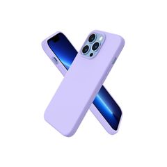 Liquid Silicone Shockproof Case For iPhone 13 Pro Luxury Soft Phone Cover Purple New - FHT4IP13PLK