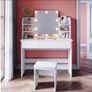 Makeup Dressing Desk Mirror with RGB LED Lights with 2 drawers for Bedroom Image 2