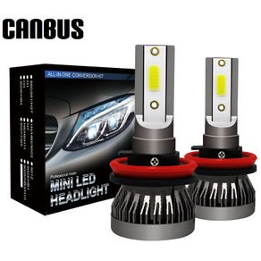 Canbus Error Free 2PCS H7 LED 8000LM/Pair Mini Car Headlight Bulbs H1 LED H4 H8 H9 H11 Headlamps Kit 9005 HB3 9006 HB4 Auto LED Lamps