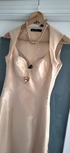 Marios Schwab contemporary natural bodycon Sz S (Fit 8-10UK) - Rrp 495 (New)