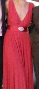 Red evening dress