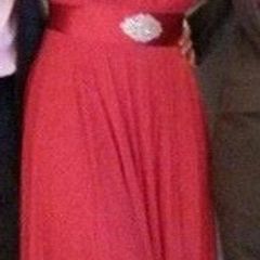 Red evening dress