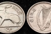 [#115] - Ireland 1968 | 3 Pence | Irish 3d | Hare | KM.12a | UNC