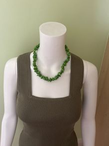 Green beaded necklace