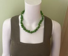 Green beaded necklace