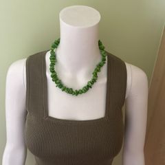 Green beaded necklace
