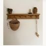 Pine Coat Rack with Shelf Image 3
