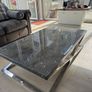 Grey 3-Seater & 2-Seater sofas & Marble Coffee & Lamp tables & Ottoman Image 9
