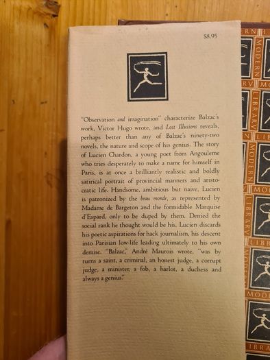 Lost Illusions By Honored De Balzac. Hardback With Dustjacket.