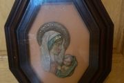 Madonna and child cast framed