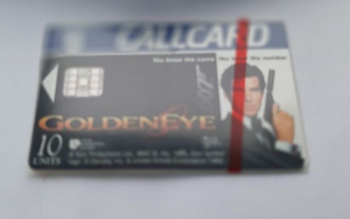 Mint call card James Bond Golden Eye