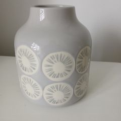 Small grey and white Next vase