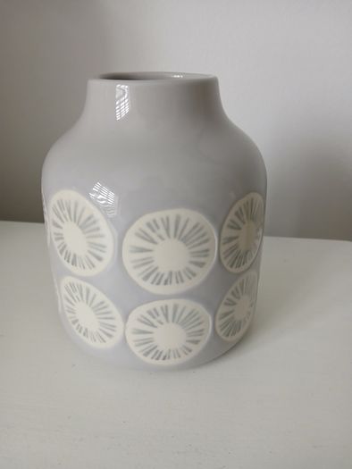 Small grey and white Next vase