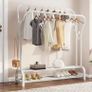 Metal Double Rail Clothes Garment Rack & Shelves NEW Image 2