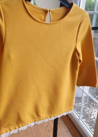 Lovely Girls Lace Trim Long Sleeve Top Age 9 Yrs