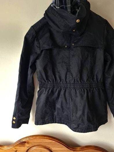 Diesel waxed style parka coat size small pit to pit 18" Navy Cotton/polyester In excellent condition