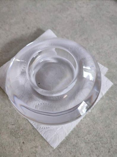 Round Clear Nachtmann Crystal Night Light Candle Holder