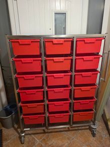 Large Stainless Steel Tool Box Trolley or Toolbox Storage Unit - Keyword Snap-on Stanley Dewalt Milwaukee Bosch Makita  etc