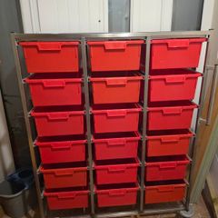 Large Stainless Steel Tool Box Trolley or Toolbox Storage Unit - Keyword Snap-on Stanley Dewalt Milwaukee Bosch Makita  etc